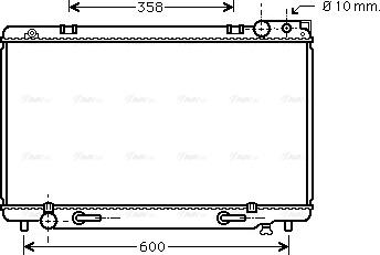 Ava Quality Cooling TO 2160 - Радіатор, охолодження двигуна autocars.com.ua