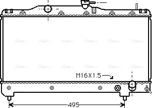Ava Quality Cooling TO 2163 - Радіатор, охолодження двигуна autocars.com.ua