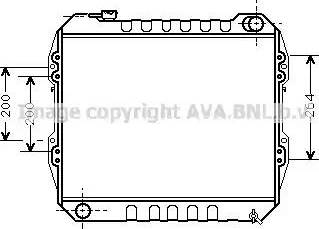 Ava Quality Cooling TO 2164 - Радіатор, охолодження двигуна autocars.com.ua