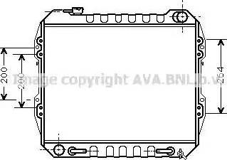 Ava Quality Cooling TO 2165 - Радіатор, охолодження двигуна autocars.com.ua