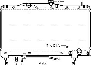 Ava Quality Cooling TO 2201 - Радіатор, охолодження двигуна autocars.com.ua