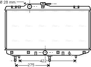 Ava Quality Cooling TO 2208 - Радіатор, охолодження двигуна autocars.com.ua