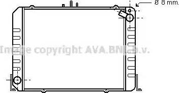 Ava Quality Cooling TO 2215 - Радіатор, охолодження двигуна autocars.com.ua