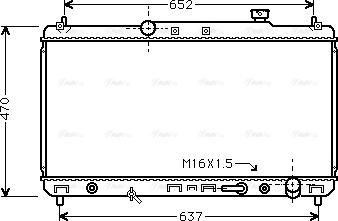 Ava Quality Cooling TO 2236 - Радіатор, охолодження двигуна autocars.com.ua