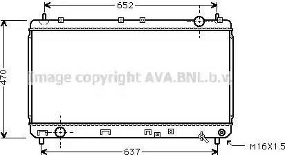 Ava Quality Cooling TO 2247 - Радіатор, охолодження двигуна autocars.com.ua