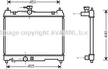 Ava Quality Cooling TO 2251 - Радіатор, охолодження двигуна autocars.com.ua