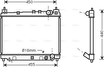 Ava Quality Cooling TO 2258 - Радіатор, охолодження двигуна autocars.com.ua