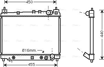 Ava Quality Cooling TO 2259 - Радіатор, охолодження двигуна autocars.com.ua