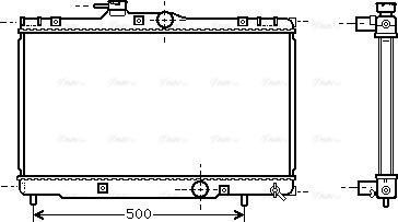 Ava Quality Cooling TO 2273 - Радиатор, охлаждение двигателя avtokuzovplus.com.ua