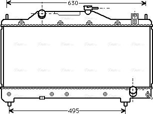 Ava Quality Cooling TO 2283 - Радіатор, охолодження двигуна autocars.com.ua