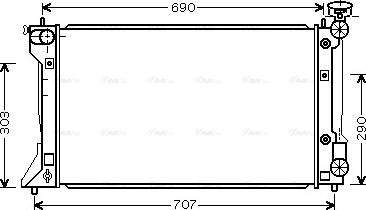 Ava Quality Cooling TO 2293 - Радіатор, охолодження двигуна autocars.com.ua