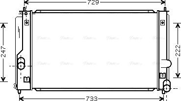 Ava Quality Cooling TO 2295 - Радіатор, охолодження двигуна autocars.com.ua