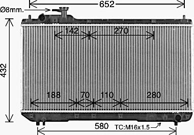 Ava Quality Cooling TO 2297 - Радіатор, охолодження двигуна autocars.com.ua