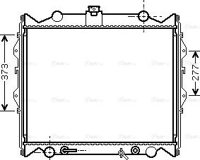 Ava Quality Cooling TO 2311 - Радіатор, охолодження двигуна autocars.com.ua