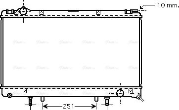 AVA TO2314 - Радіатор, охолодження двигуна autocars.com.ua