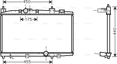 Ava Quality Cooling TO 2318 - Радиатор, охлаждение двигателя avtokuzovplus.com.ua