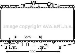 Ava Quality Cooling TO 2325 - Радіатор, охолодження двигуна autocars.com.ua