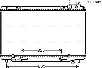 Ava Quality Cooling TO 2338 - Радіатор, охолодження двигуна autocars.com.ua