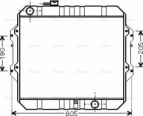 Ava Quality Cooling TO 2371 - Радіатор, охолодження двигуна autocars.com.ua