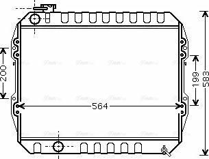 Ava Quality Cooling TO 2374 - Радіатор, охолодження двигуна autocars.com.ua