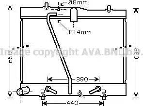 Ava Quality Cooling TO 2433 - Радіатор, охолодження двигуна autocars.com.ua