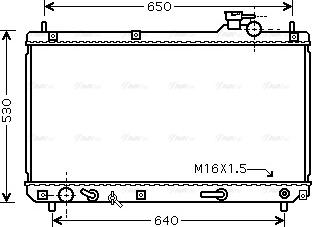 Ava Quality Cooling TO 2457 - Радіатор, охолодження двигуна autocars.com.ua
