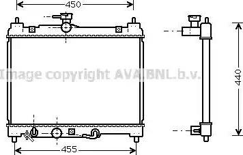 Ava Quality Cooling TO 2459 - Радіатор, охолодження двигуна autocars.com.ua