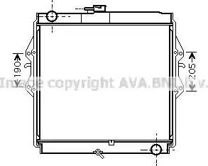 Ava Quality Cooling TO 2460 - Радіатор, охолодження двигуна autocars.com.ua