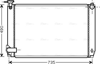 AVA TO 2462 - Радіатор, охолодження двигуна autocars.com.ua