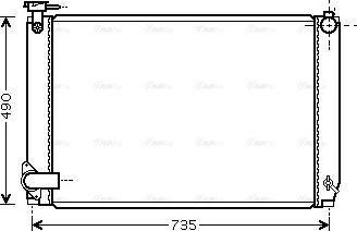 AVA TO 2463 - Радіатор, охолодження двигуна autocars.com.ua