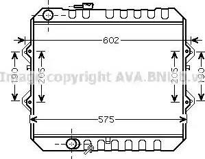 Ava Quality Cooling TO 2465 - Радіатор, охолодження двигуна autocars.com.ua