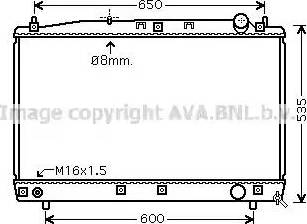 Ava Quality Cooling TO 2486 - Радіатор, охолодження двигуна autocars.com.ua