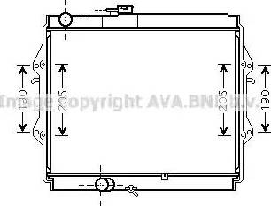 Ava Quality Cooling TO 2492 - Радиатор, охлаждение двигателя avtokuzovplus.com.ua