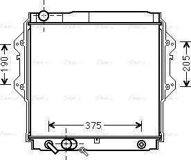 Ava Quality Cooling TO 2561 - Радиатор, охлаждение двигателя avtokuzovplus.com.ua