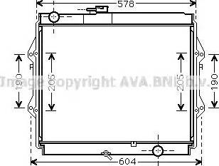 Ava Quality Cooling TO2642 - Радіатор, охолодження двигуна autocars.com.ua