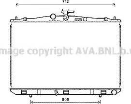 AVA TO2670 - Радіатор, охолодження двигуна autocars.com.ua