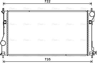 Ava Quality Cooling TO2688 - Радиатор, охлаждение двигателя avtokuzovplus.com.ua