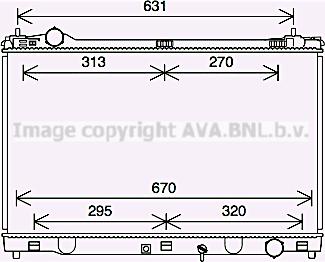 Ava Quality Cooling TO2729 - Радіатор, охолодження двигуна autocars.com.ua