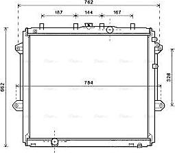 Ava Quality Cooling TO2736 - Радіатор, охолодження двигуна autocars.com.ua