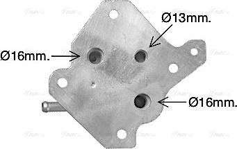 Ava Quality Cooling TO3776 - Масляний радіатор, рухове масло autocars.com.ua