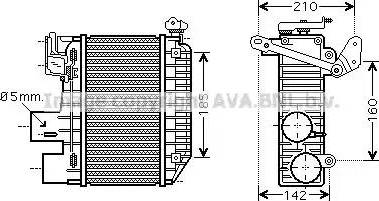 Ava Quality Cooling TO 4365 - Интеркулер, теплообменник турбины avtokuzovplus.com.ua