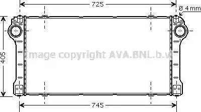 Ava Quality Cooling TO 4567 - Интеркулер, теплообменник турбины avtokuzovplus.com.ua