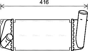 Ava Quality Cooling TO4668 - Интеркулер, теплообменник турбины avtokuzovplus.com.ua