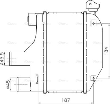 Ava Quality Cooling TO4793 - Интеркулер, теплообменник турбины avtokuzovplus.com.ua