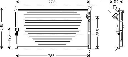 Ava Quality Cooling TO 5130 - Конденсатор, кондиціонер autocars.com.ua