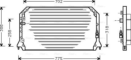 Ava Quality Cooling TO 5254 - Конденсатор, кондиціонер autocars.com.ua