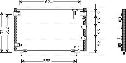 Ava Quality Cooling TO 5262 - Конденсатор, кондиціонер autocars.com.ua