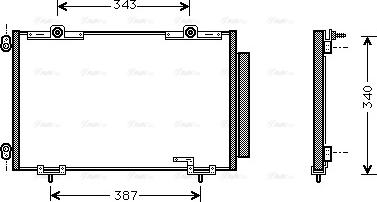 Ava Quality Cooling TO5266D - Конденсатор, кондиціонер autocars.com.ua