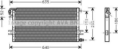 Ava Quality Cooling TO 5270 - Конденсатор, кондиціонер autocars.com.ua