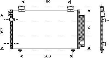 Ava Quality Cooling TO5392D - Конденсатор кондиционера avtokuzovplus.com.ua